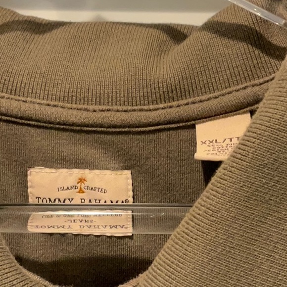 Men’s Tommy Bahama Jeans Short Sleeve Polo Shirt - Olive Green XXL/TTG - Picture 2 of 3